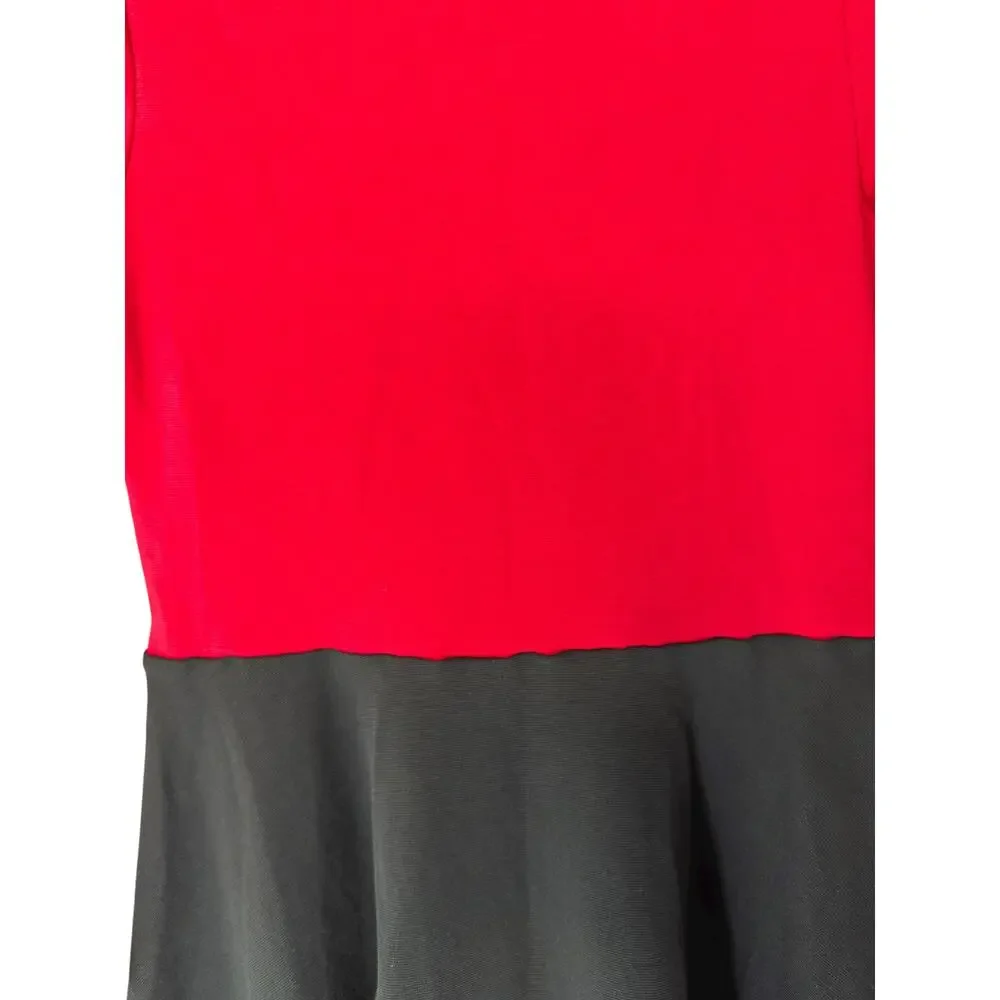 Polo Ralph Lauren Girl's Dress Black Red Holiday‎ Christmas Long Sleeve Large